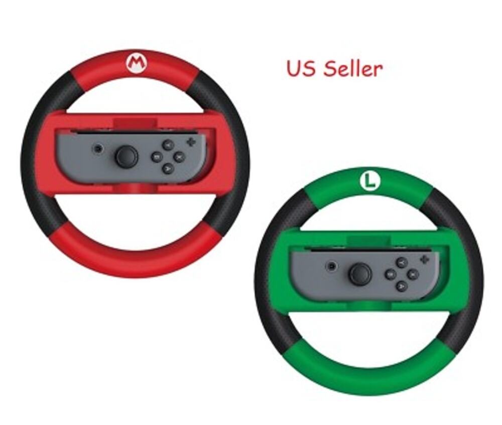 HORI Official Nintendo Switch Mario Kart Deluxe Racing Wheel Mario & Luigi